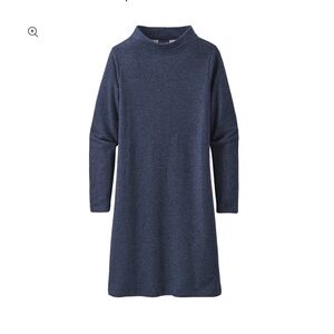 Patagonia Organic Cotton Women’s Navy Blue Long Sleeve Dress Worn Wear Cozy